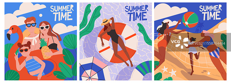 夏季海报套装图片素材
