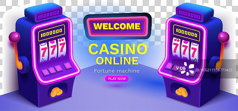 赌场777横幅老虎机赢家大奖图片素材