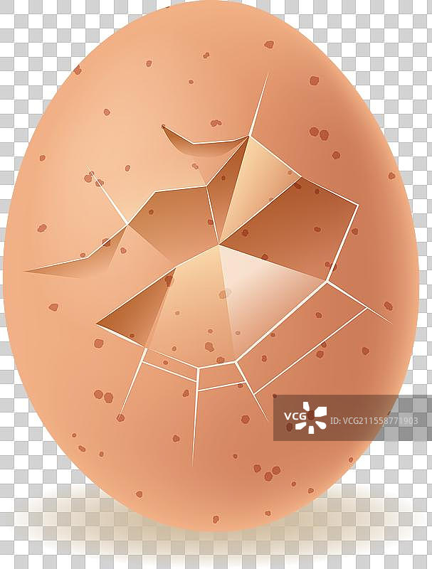 破碎的蛋壳，具有真实的3D纹理图片素材