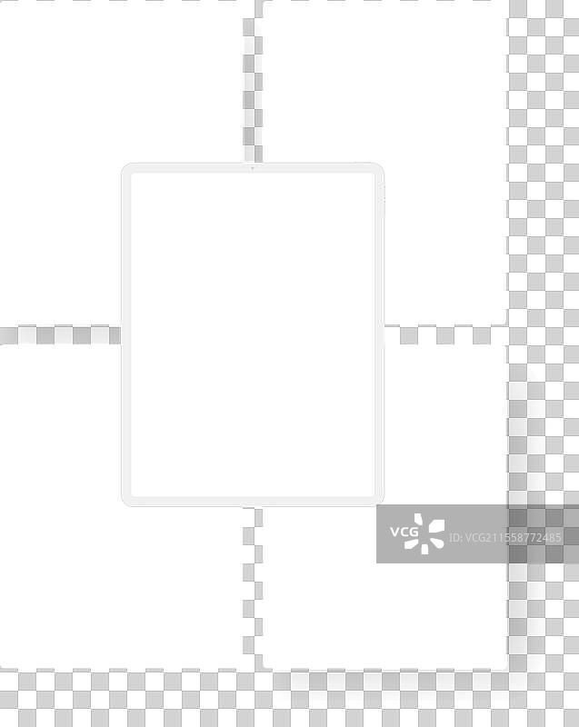 应用程序的垂直展示用粘土平板屏幕模型图片素材