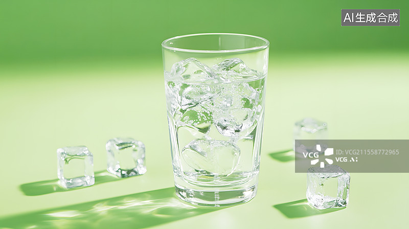 【AI数字艺术】AIGC：冰水，冰块，液体，夏日凉爽背景图片素材