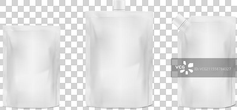 食品或化妆品品牌的立体袋样机图片素材