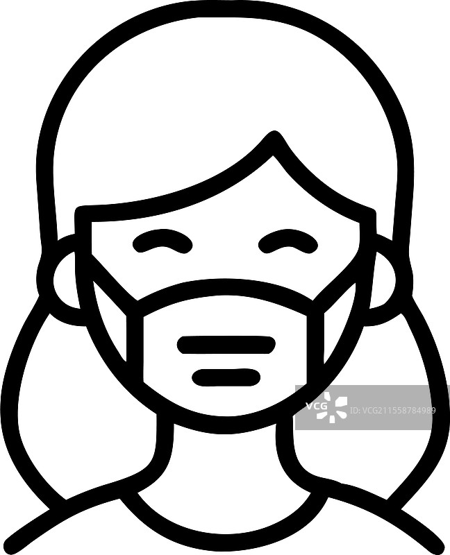 亚洲女性佩戴N95呼吸防护口罩图片素材