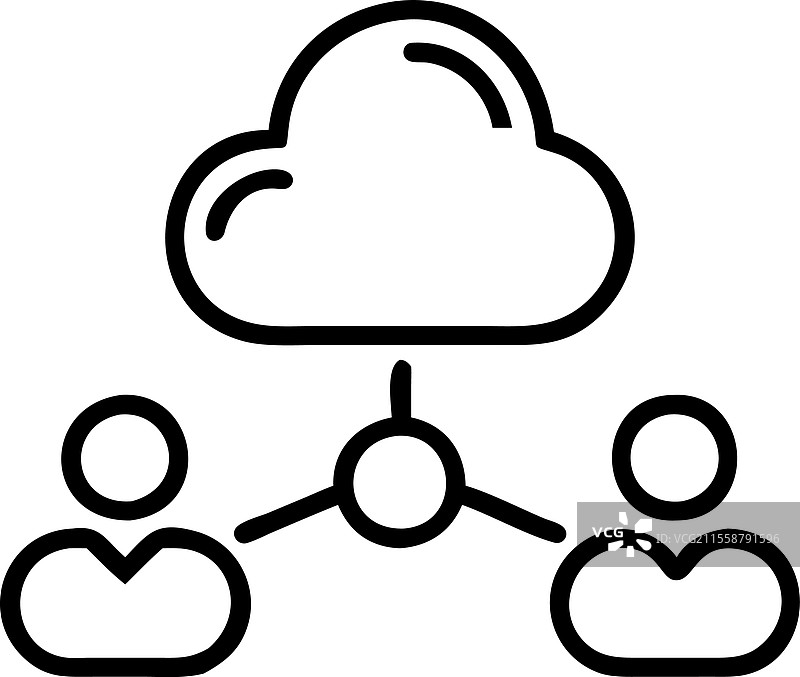 商务人士在线协作工作图片素材