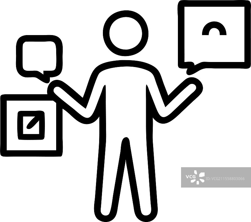 商务人士手持三根木棍图片素材