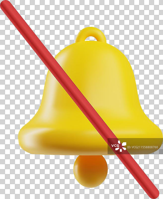 取消的通知或提醒铃铛被划掉图片素材