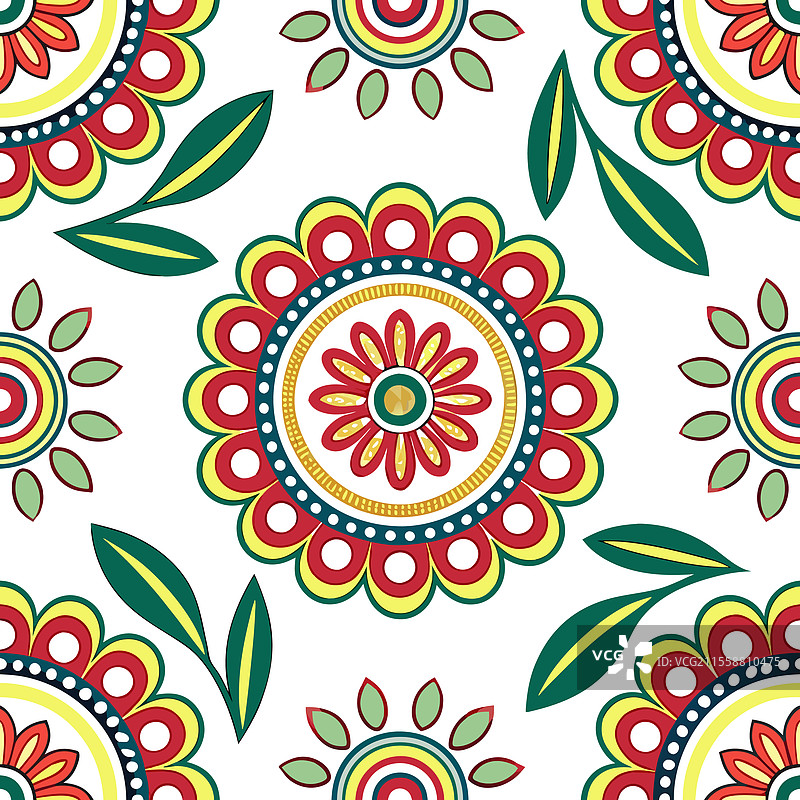 东欧民间艺术与刺绣无缝图案图片素材