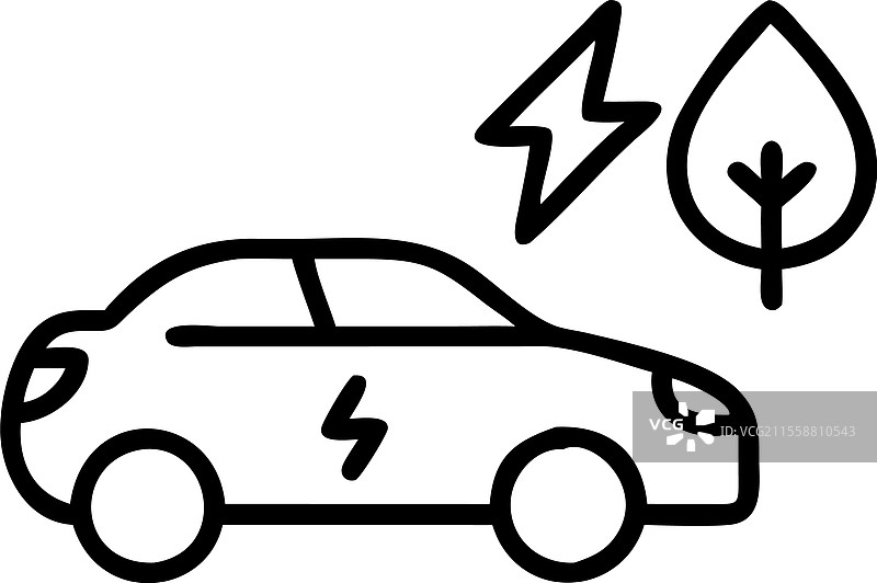 电动或氢能汽车驶过图片素材