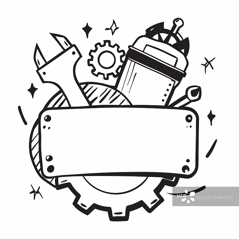 劳动节致敬的工具和装备边框图片素材