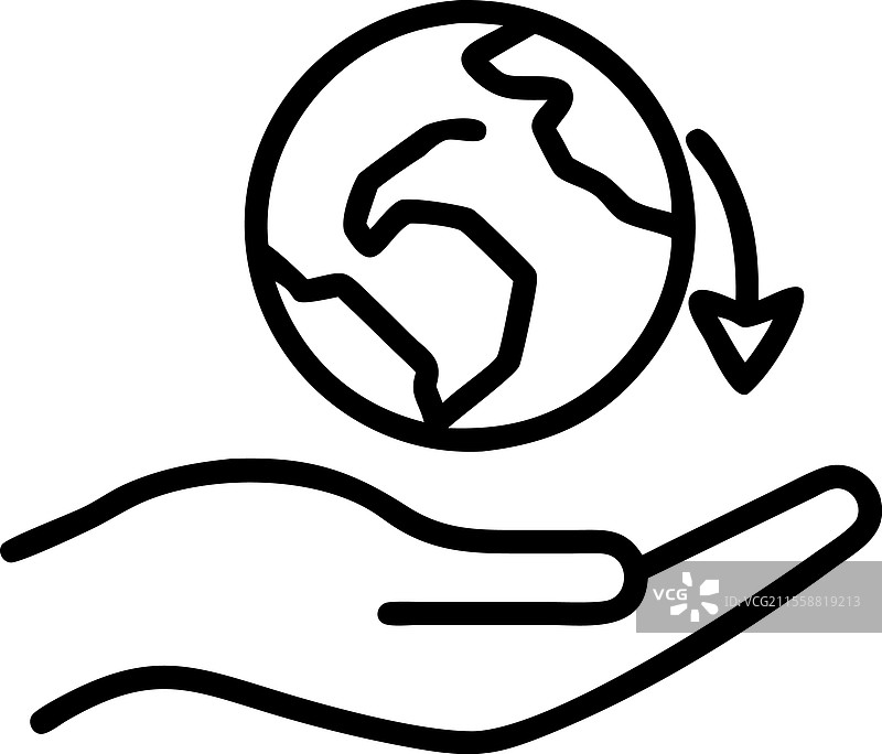 手握水晶球，象征循环经济图片素材