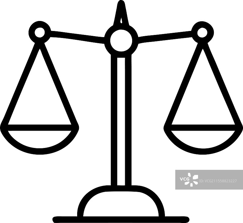 自然背景上的图标天平象征着图片素材