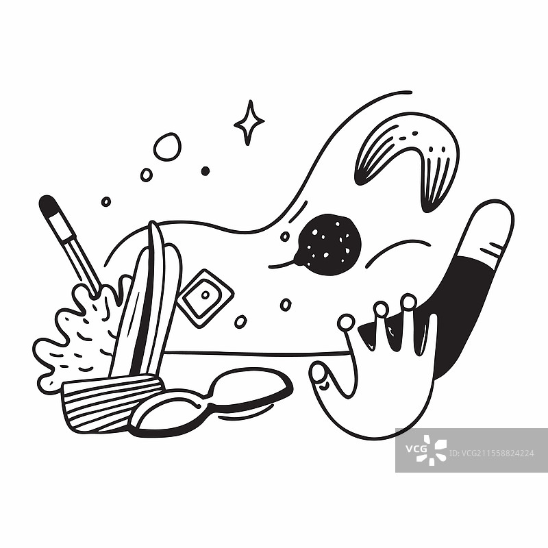 佩戴潜水镜、在珊瑚礁中游泳并穿着脚蹼的个人图片素材