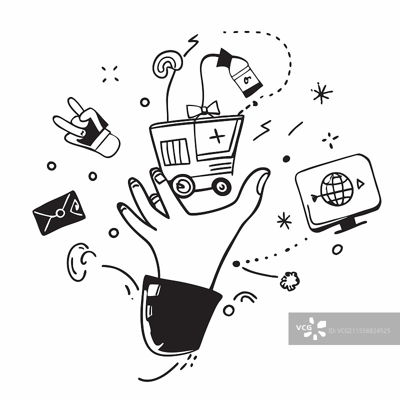 拥有电子产品商店的小工具的个人图片素材