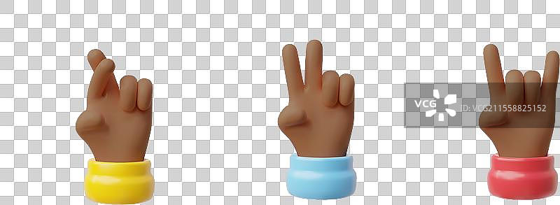 两个手指交叉，摇滚手势图片素材