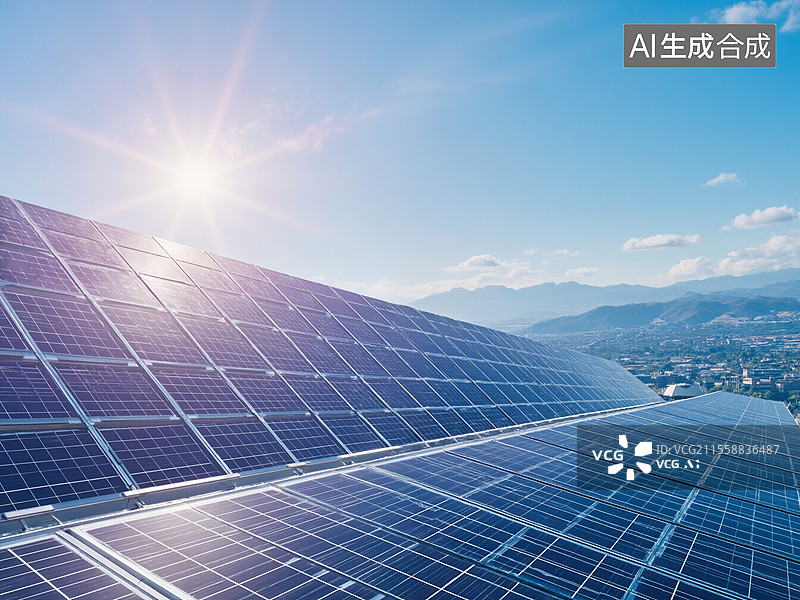 【AI数字艺术】太阳能板图片素材