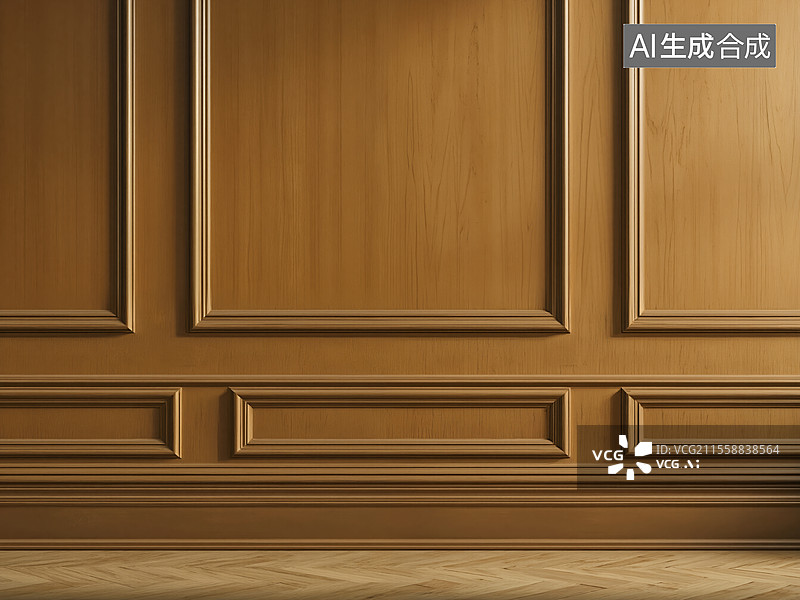 【AI数字艺术】木质墙板图片素材