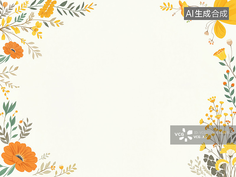 【AI数字艺术】花框背景图片素材