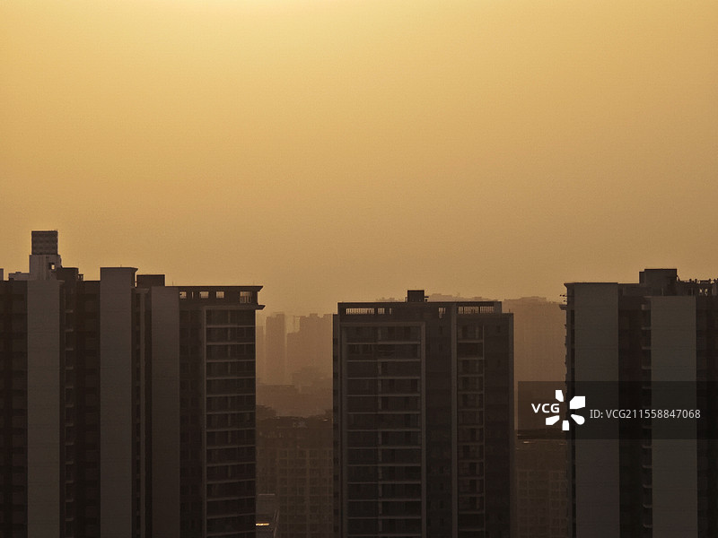 内江东兴区扬沙天气图片素材