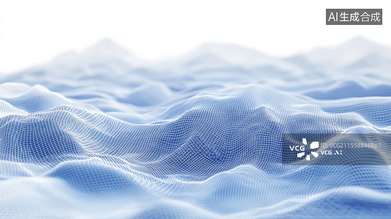 【AI数字艺术】蓝色抽象背景线条图片素材