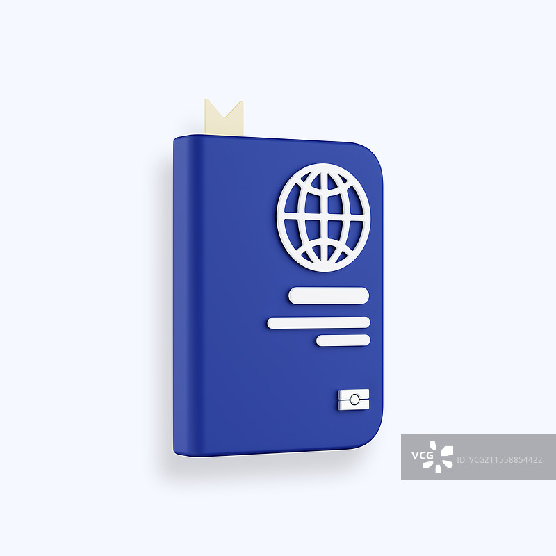 3D护照安全图标设计图片素材