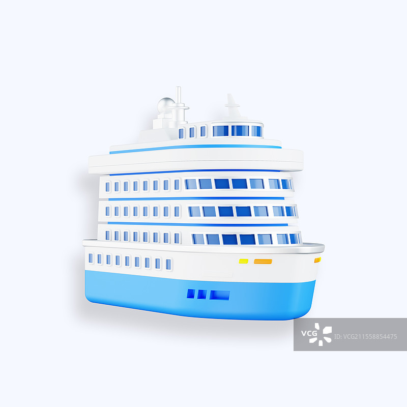3D设计，图标，游轮，旅行图片素材