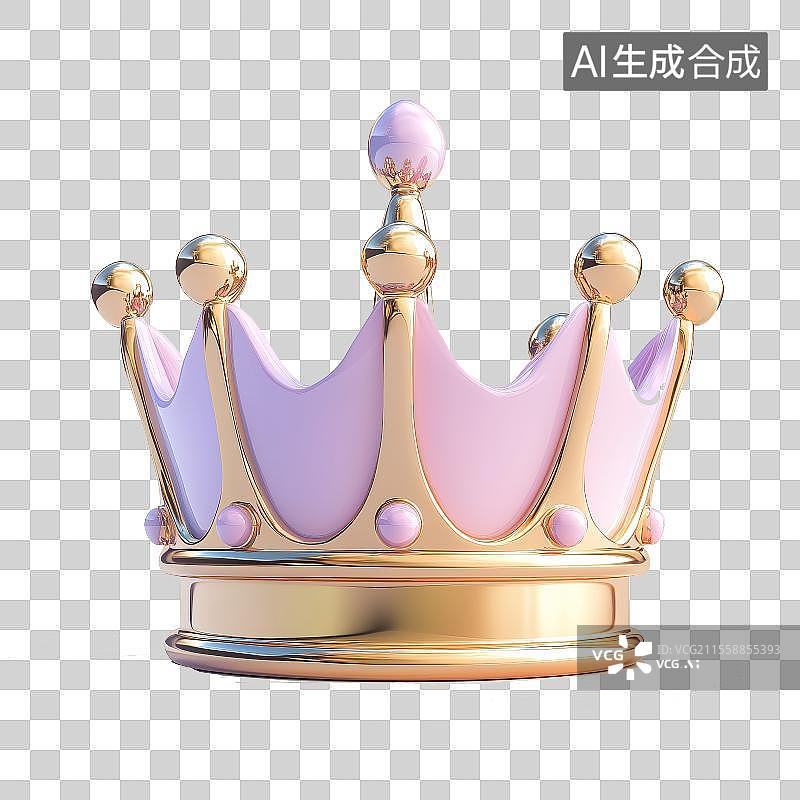 【AI数字艺术】免扣元素游戏素材皇冠3d图标图片素材