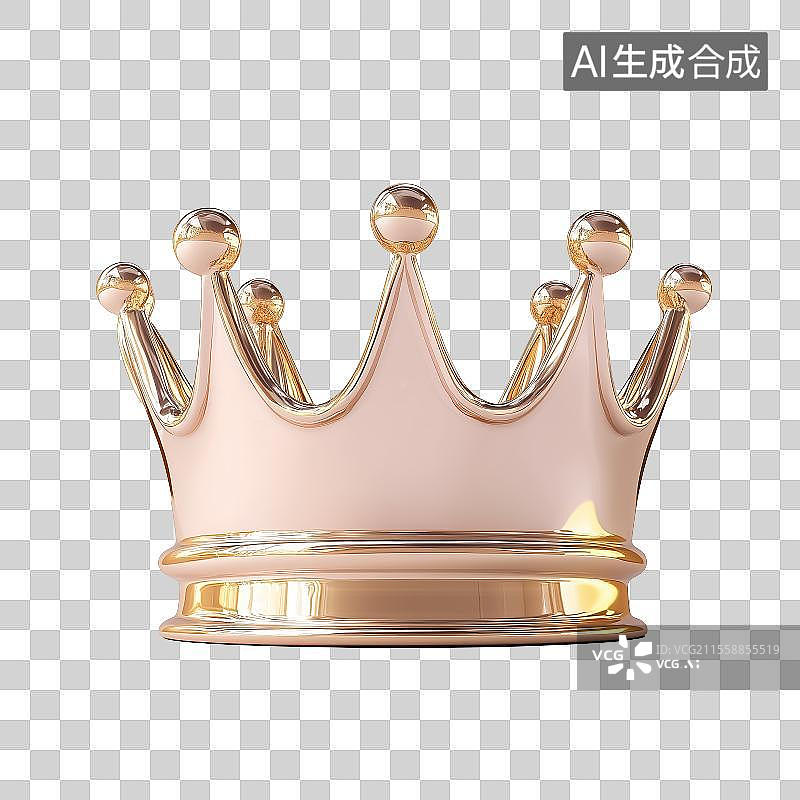 【AI数字艺术】免扣元素游戏素材皇冠3d图标图片素材