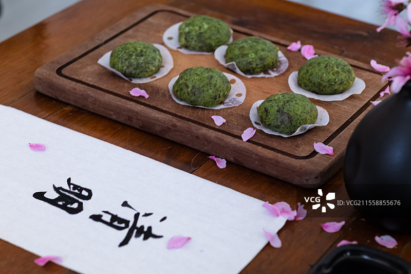 清明节主题，青团图片素材