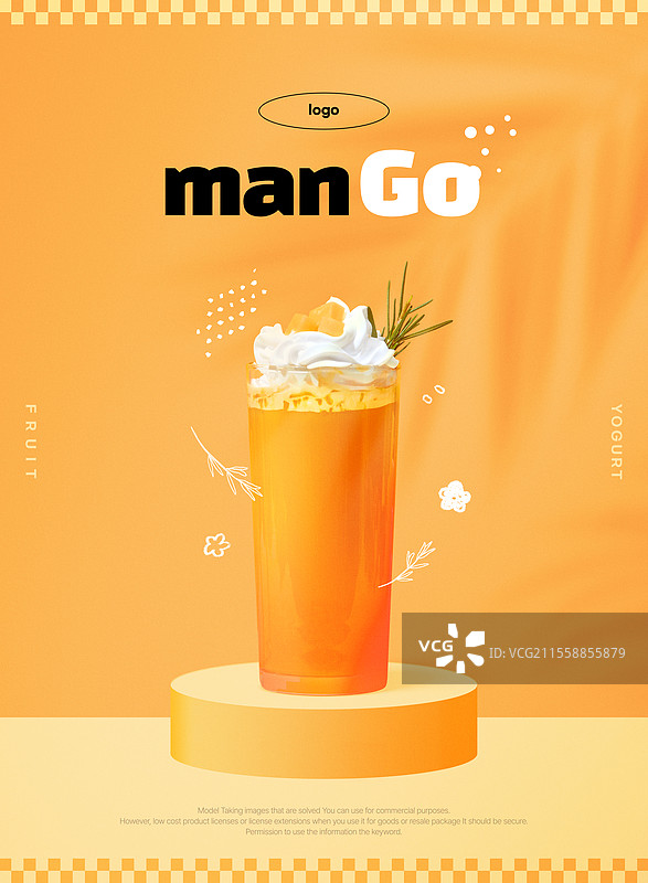 饮料，海报，模型，展示，咖啡馆，甜点，黄色，芒果图片素材