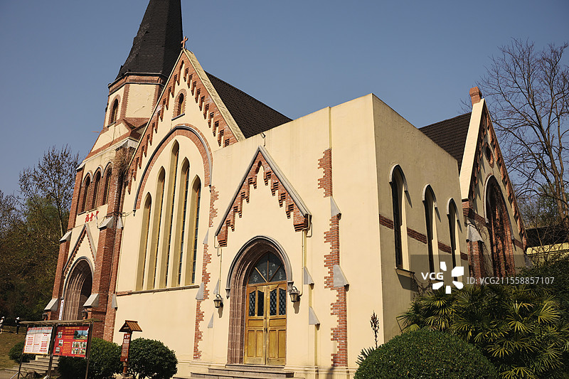 成都五凤溪古镇福音堂图片素材