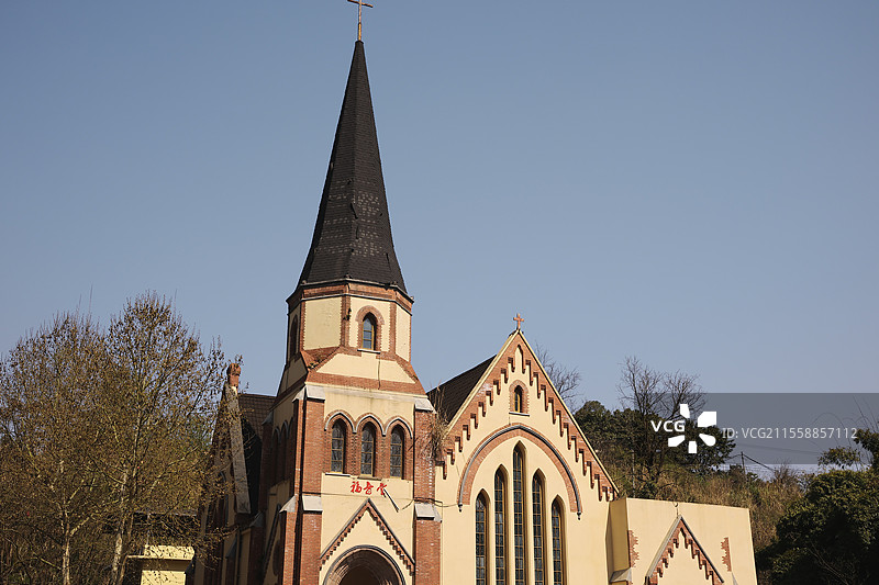 成都五凤溪古镇福音堂图片素材