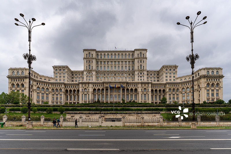 欧洲罗马尼亚首都布加勒斯特议会大厦图片素材