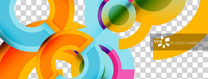 圆形元素和几何极简风格图片素材