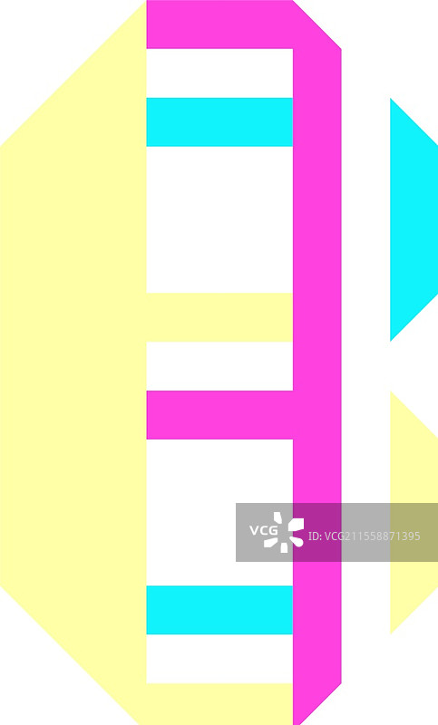 用彩色纸张折叠的字母，字母B，矢量插图。用彩色纸张折叠的字母，字母A。图片素材