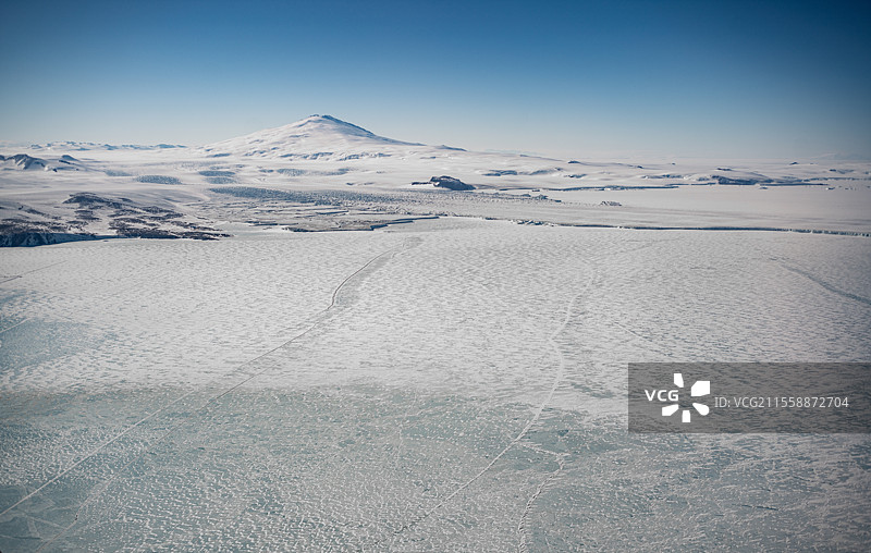 维多利亚地，东南极，南十字山脉。墨尔本山，坎贝尔冰川，特拉诺瓦湾，罗斯海。图片素材
