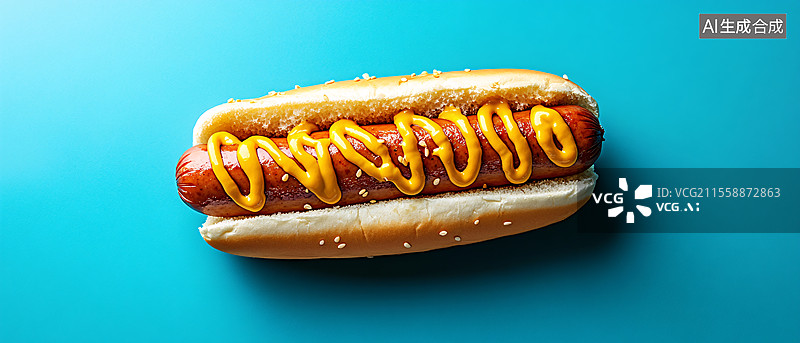 【AI数字艺术】诱人烤肠热狗图片素材