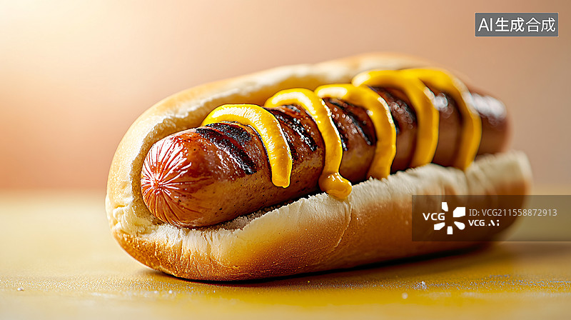 【AI数字艺术】诱人烤肠热狗图片素材