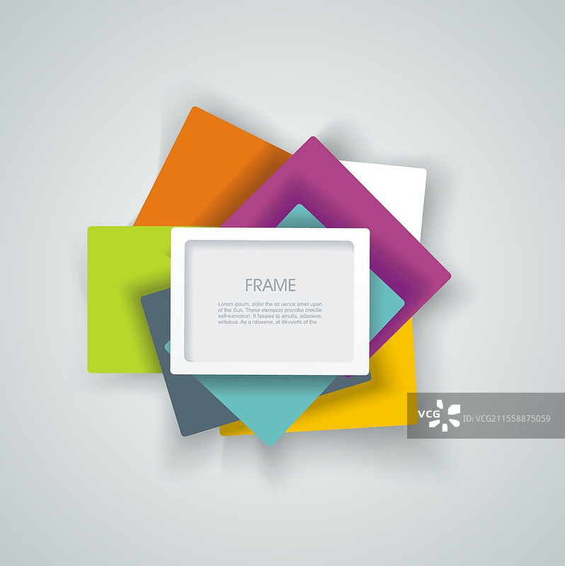 3D矢量框架。可用于商业演示、销售广告、海报和邀请函。图片素材