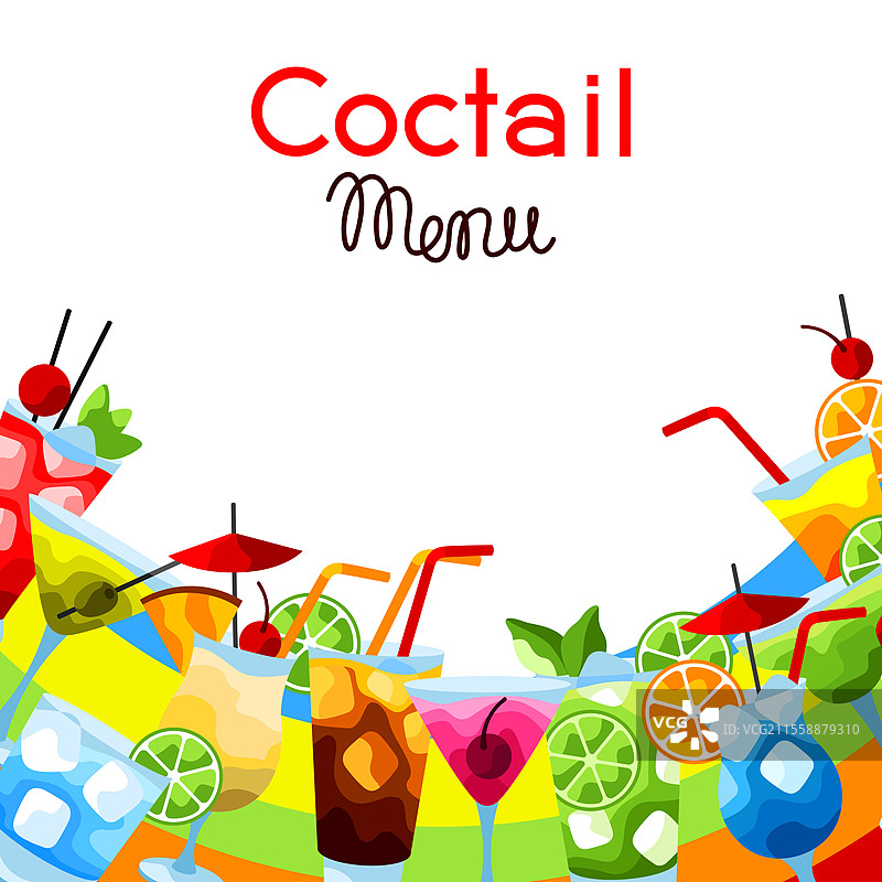 酒精鸡尾酒的背景。酒精饮料和饮品的风格化图像。酒精鸡尾酒的背景。图片素材