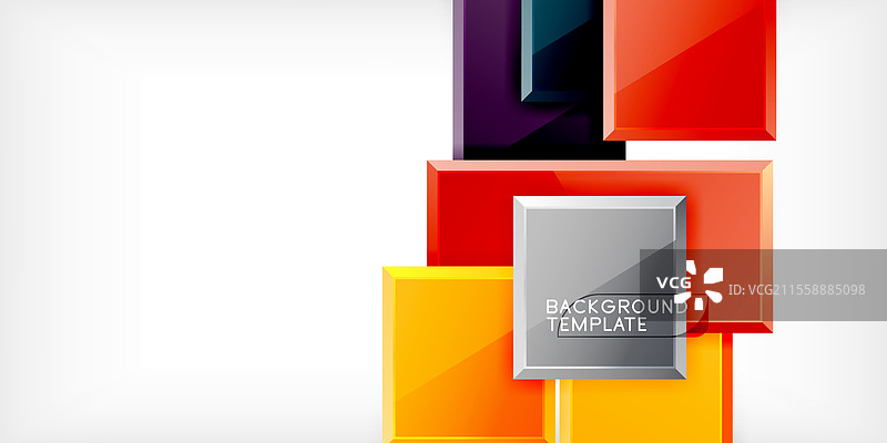 玻璃玩具风格的方形抽象设计图片素材