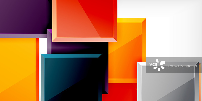 玻璃玩具风格的方形抽象设计图片素材