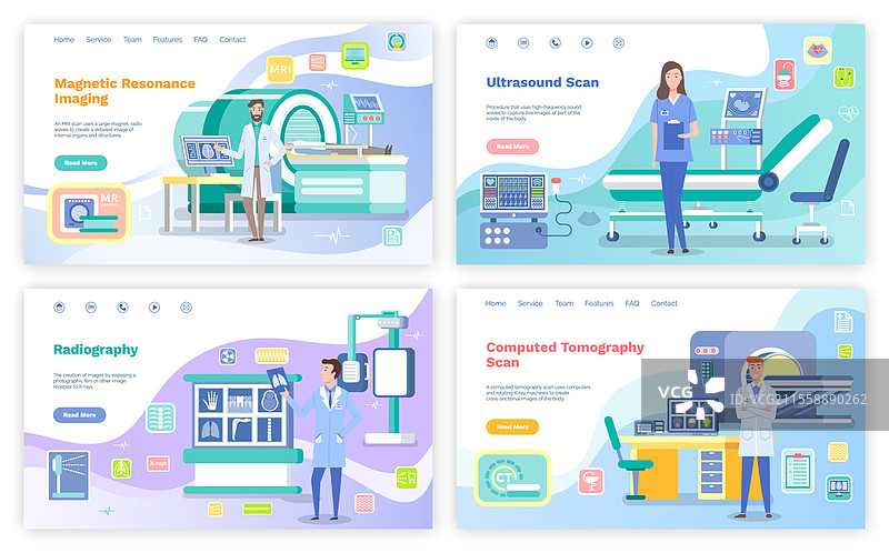 网站的登陆页面。磁共振成像。超声波扫描。放射摄影。计算机断层扫描。医疗服务，帮助。使用特殊设备对身体、脑部进行扫描，检查健康。磁共振成像，超声波扫描，放射摄影，计算机断层扫描，检查健康。图片素材