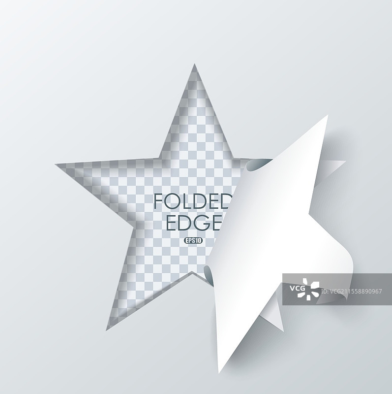 白色背景上的星星纸质贴纸矢量图图片素材