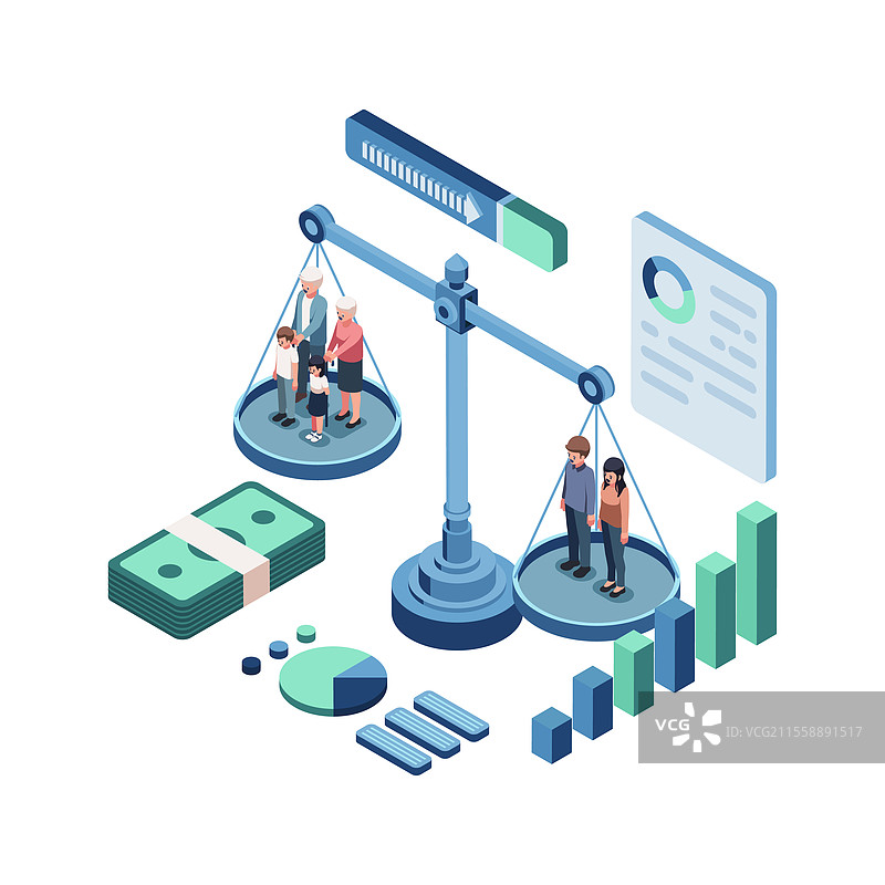 等距年龄依赖比率与比例尺图片素材