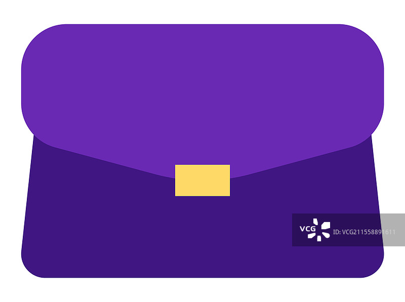 手提包或女性皮革袋，孤立展示。紫色旅行包，运输物品。全球物流，行李箱图标。现代手提行李，带金属夹的时尚包。运输物品，手提包标志，旅行矢量图。图片素材