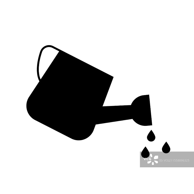 花园浇水壶图标。矢量插图。EPS10图片素材