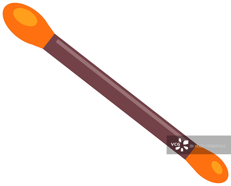 眼影、化妆刷应用图标矢量图像。用于化妆和配饰，刷子孤立在白色背景上。用于在眼睑上涂抹眼影或修正嘴唇上口红的化妆用品。图片素材