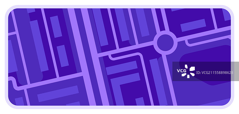 城市地图抽象背景设计。街道、道路和建筑的插图。适用于地理和制图、旅行和旅游的图像。图片素材