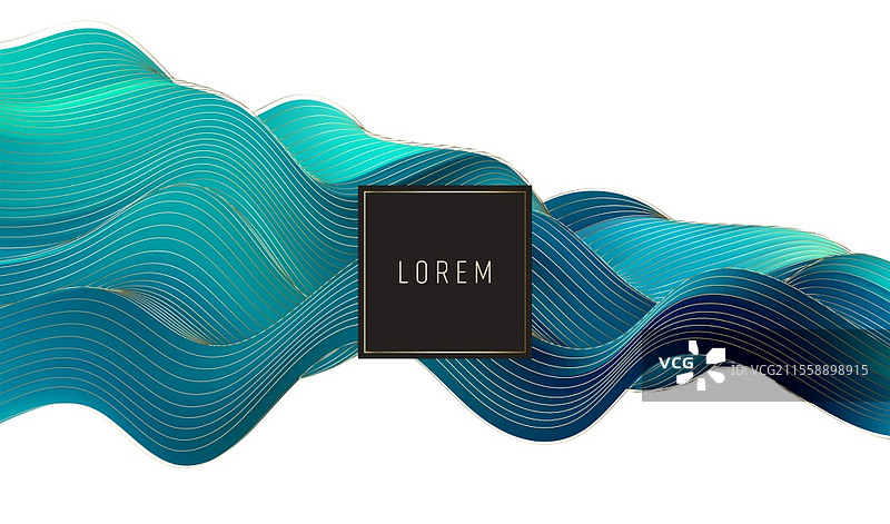 蓝色艺术封面设计的矢量图。金箔扭曲线条奢华背景。时尚图案，图形海报，卡片。金色线条模板，艺术封面设计，多彩奢华背景。时尚图案，图形海报，卡片。矢量插图。图片素材