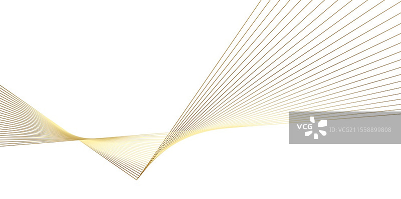 白色背景上的金色渐变几何线条抽象矢量图图片素材